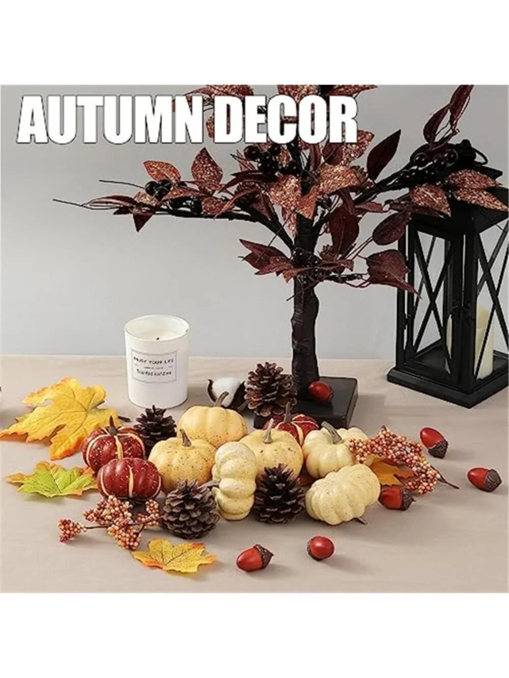 Pumpkin Decor Set 23 PCS Fall Harvest Bowl Filler Decorations